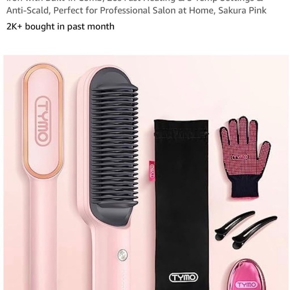 TYMO HAIR STRAIGHTENER PINK - Picture 4 of 4